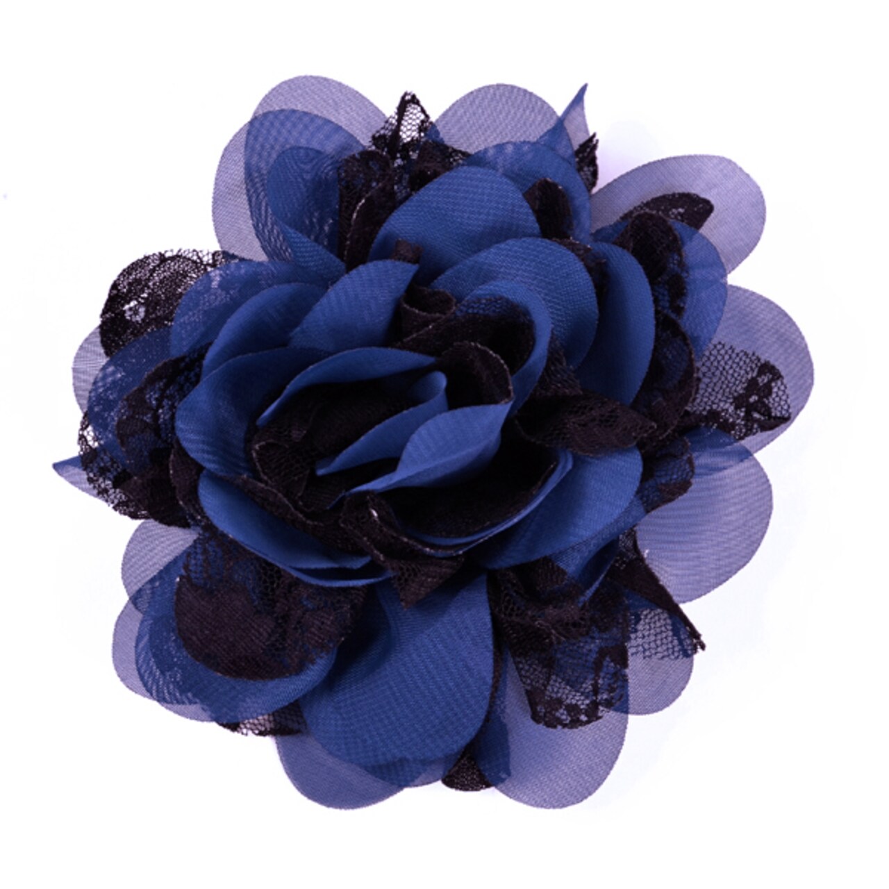 Mary Kate Lace Chiffon Flower Brooch Pin and Hair Clip Accessory